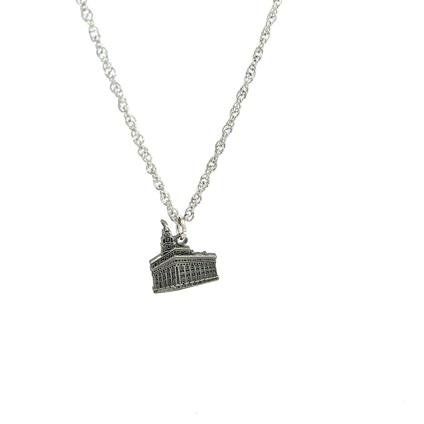 Nauvoo Temple Necklace | Antique Silver