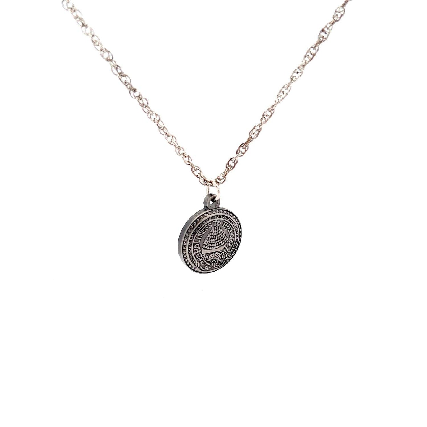 Salt Lake Temple Doorknob Necklace | Antique Silver