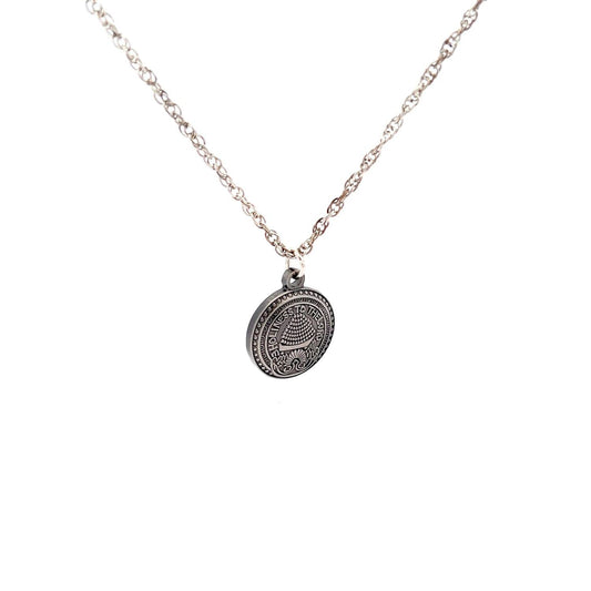 Salt Lake Temple Doorknob Necklace | Antique Silver