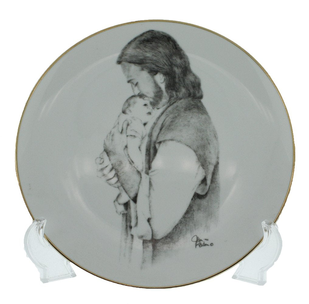Christ Holding a Child Plate | With Easel