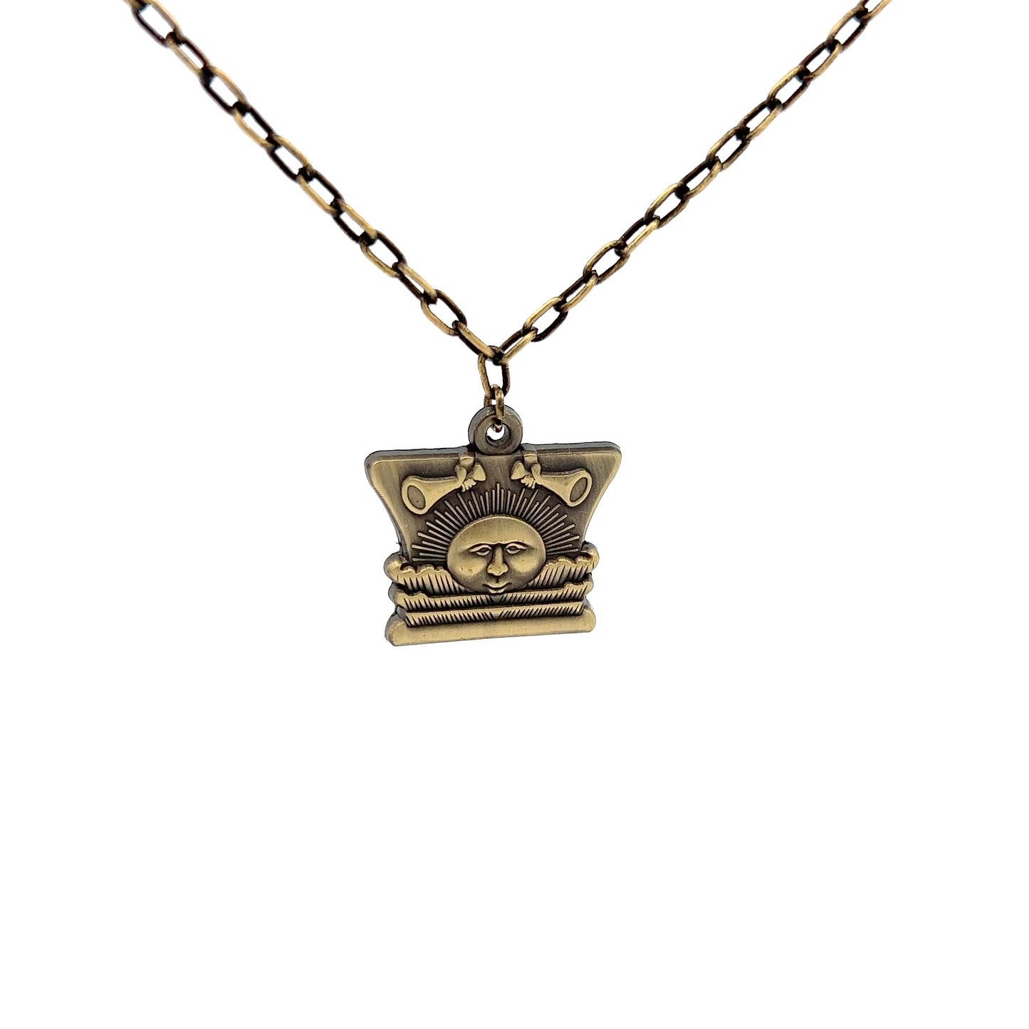 Nauvoo Temple Sunstone Necklace | Antique Gold