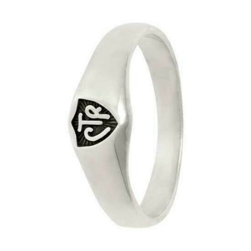 J56 Mormon LDS Unisex CTR Sterling Silver Classic 4mm Black CTR Ring One Moment In Time