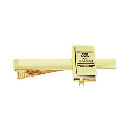 J77G Tie Bar Book of Mormon Gold