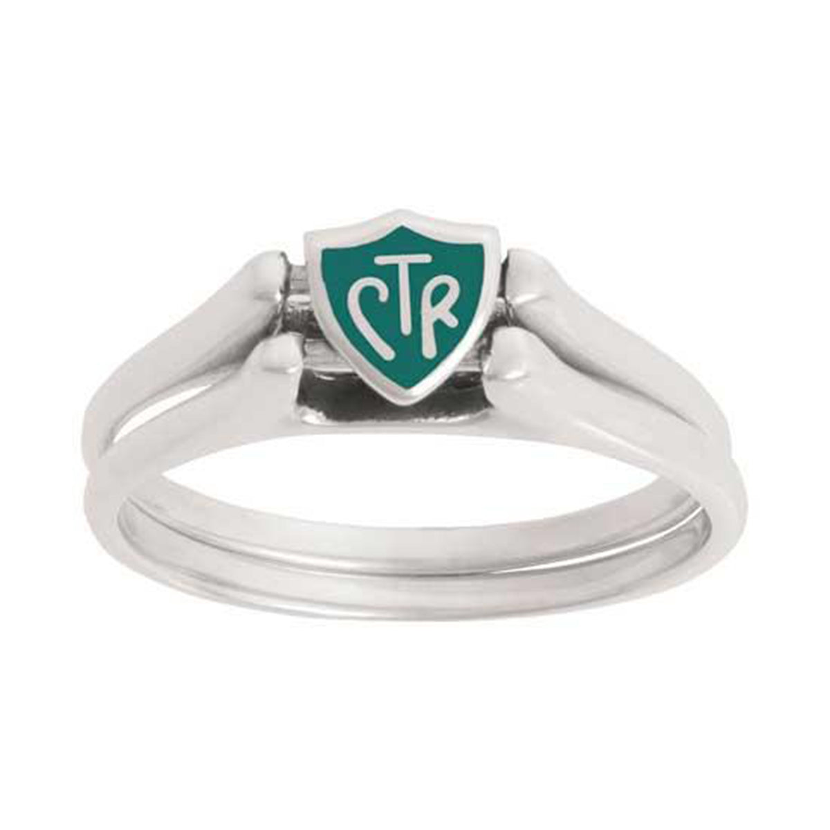J62G CTR Ring Sterling Silver Flip Green Handmade One Moment in Time