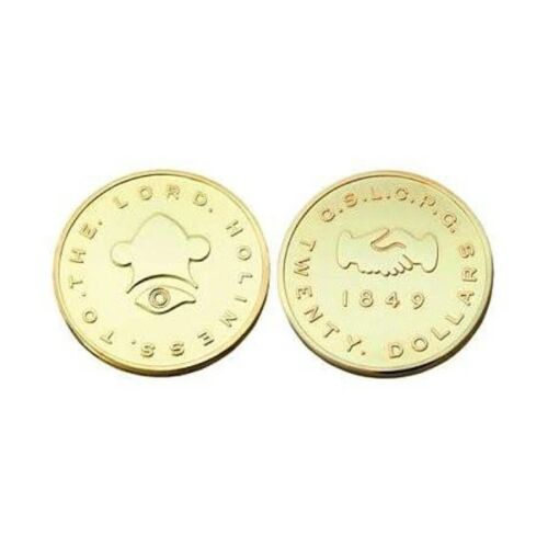 M7 $20.00 Gold Coin Handmade Mormon One Moment In Time LDS CTR