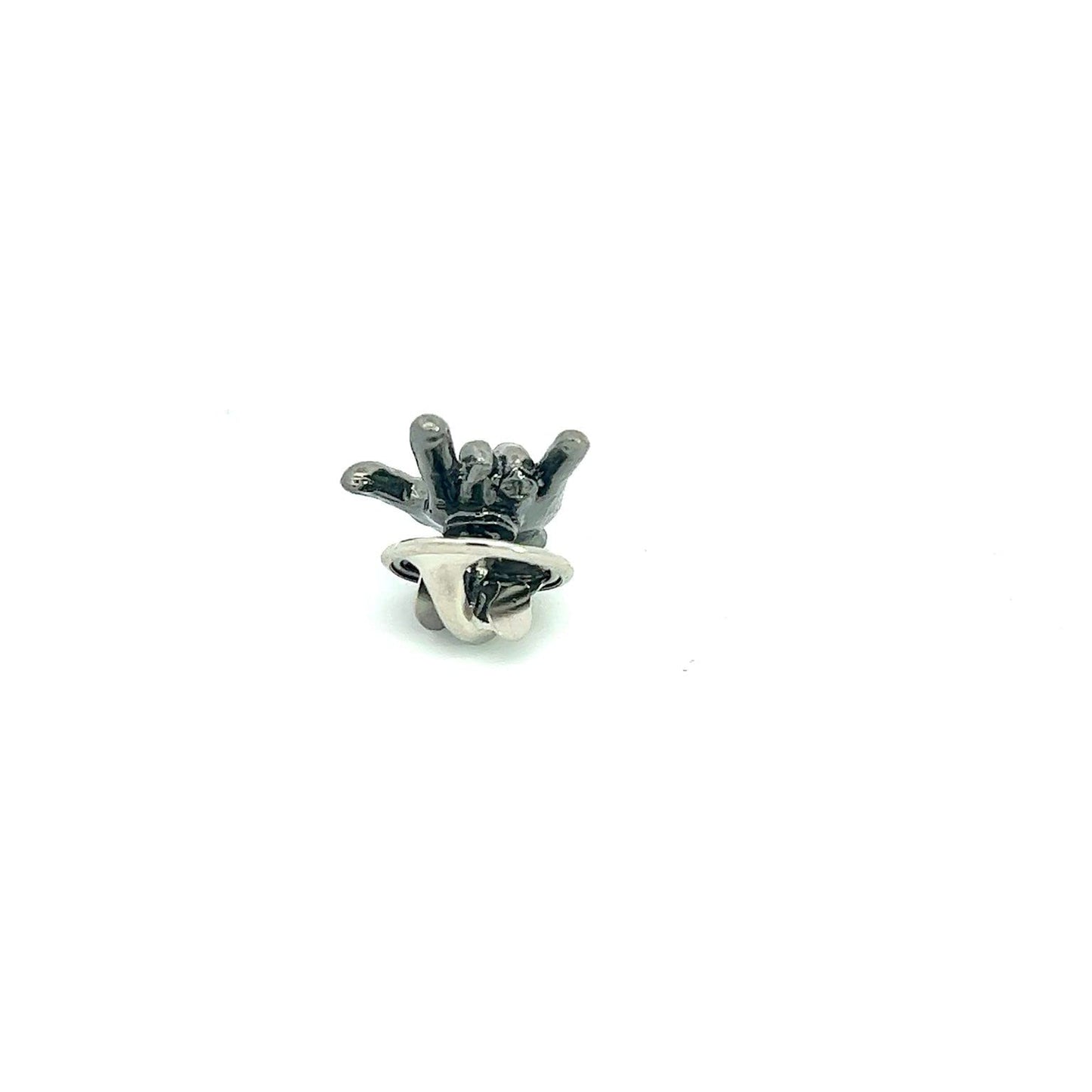 I Love You American Sign Language Pin | Antique Silver