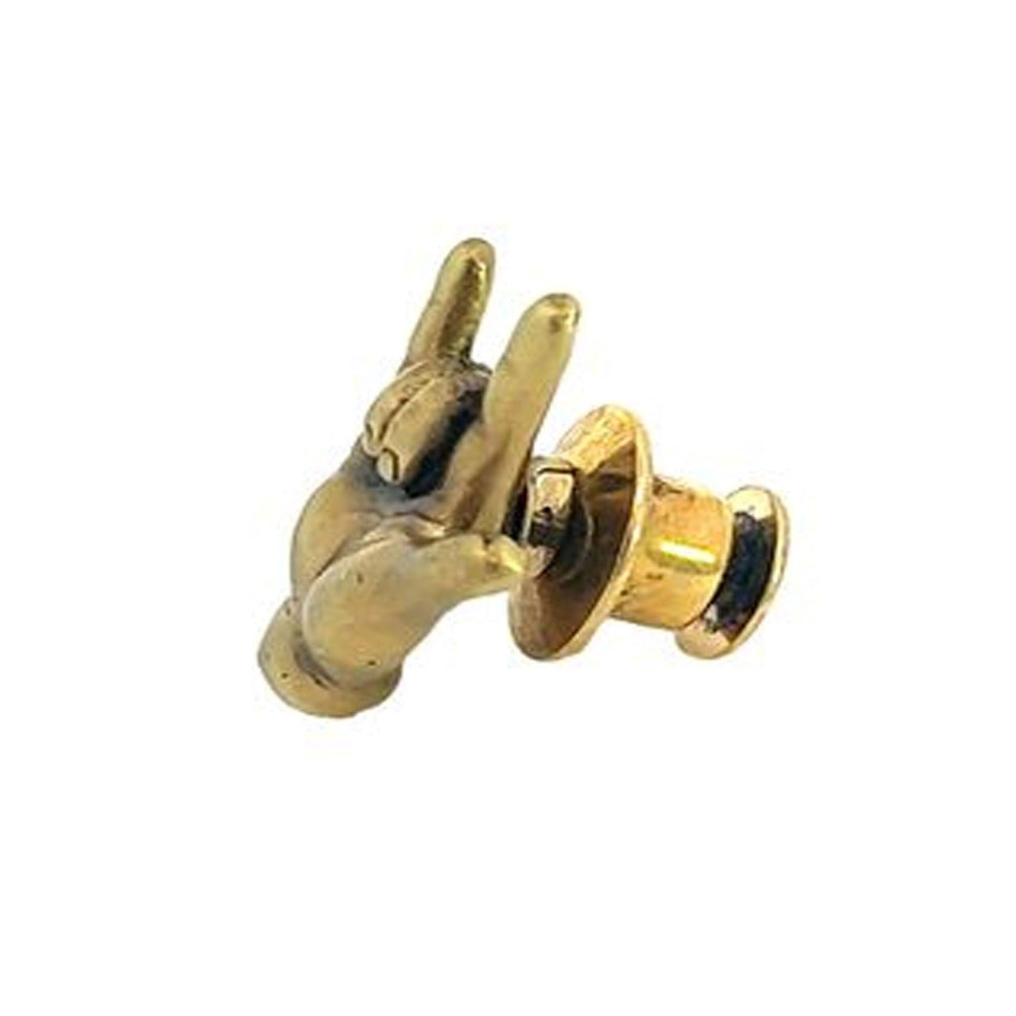 I Love You American Sign Language Pin | Antique Gold