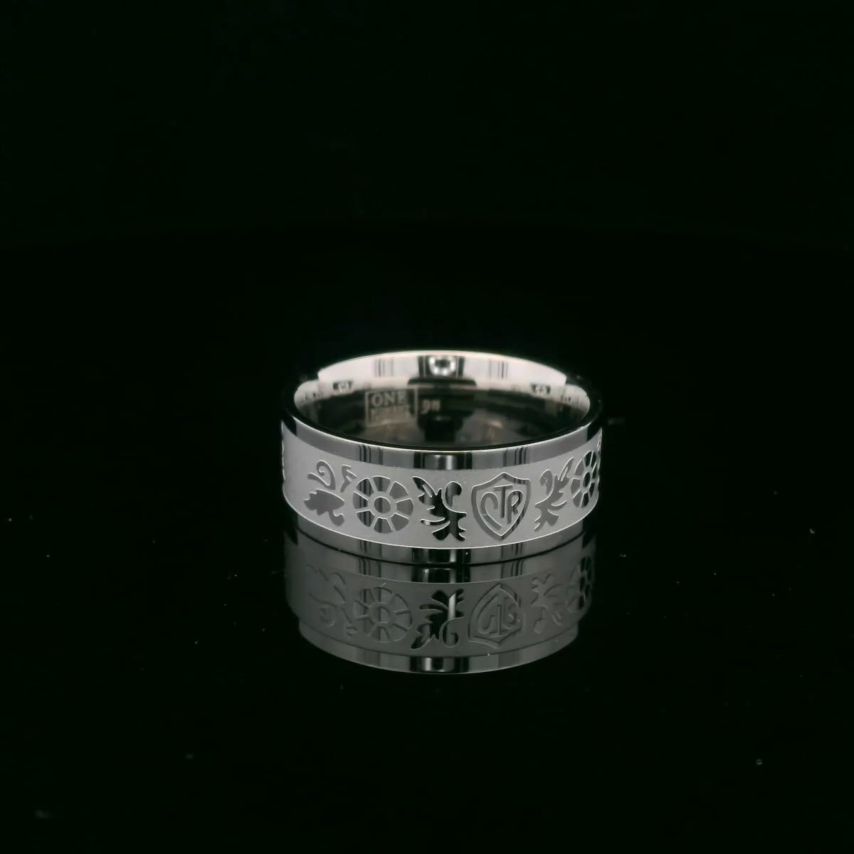 Daisy Scroll Stainless Steel CTR Ring
