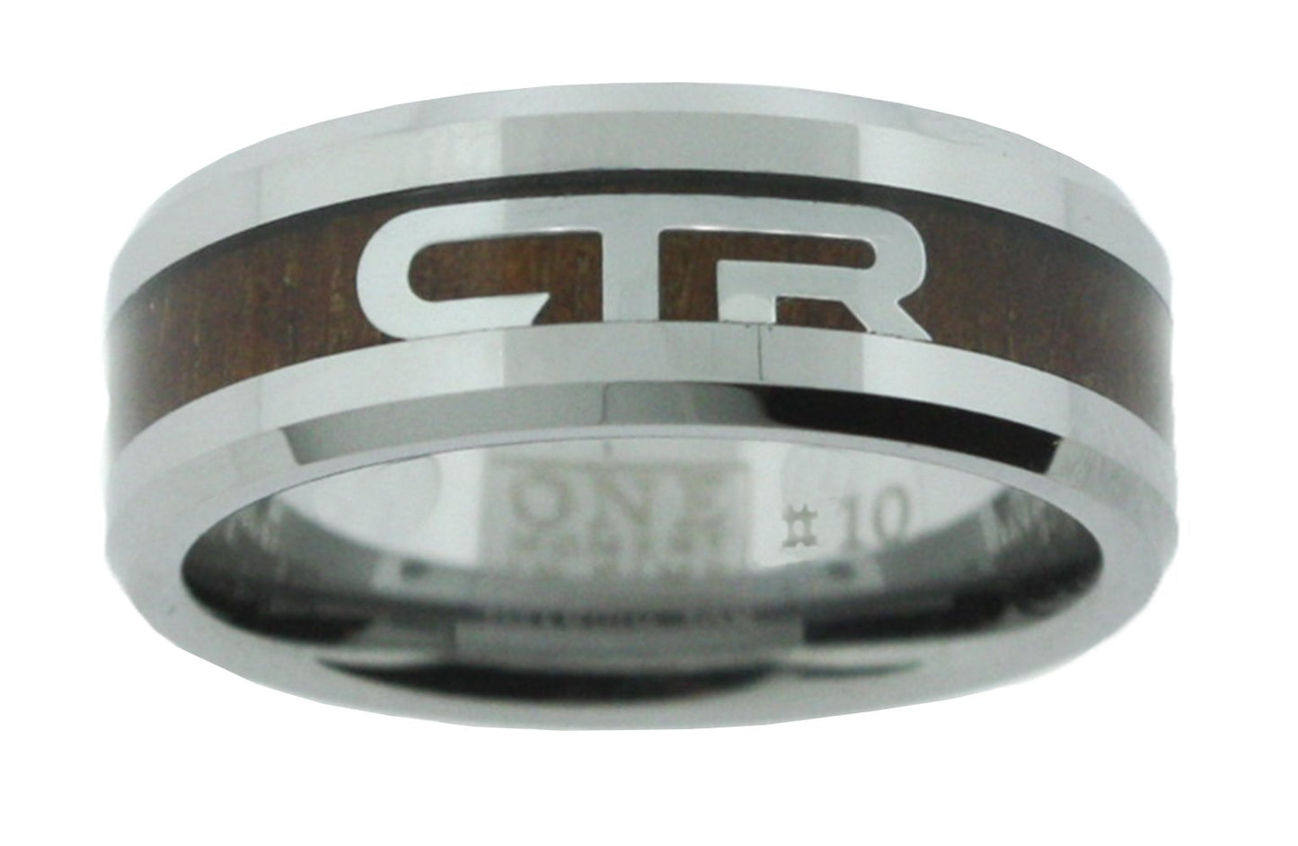 Duo Tungsten CTR Ring with Wood inlay
