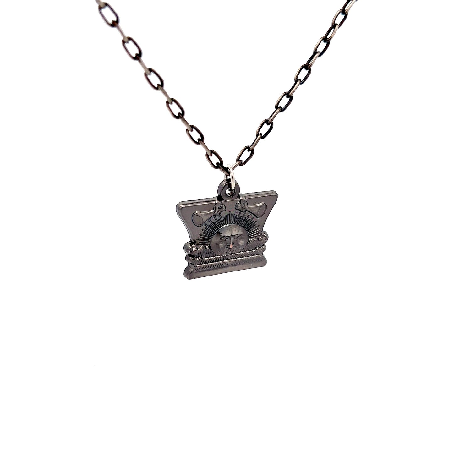 Nauvoo Temple Sunstone Necklace | Antique Silver