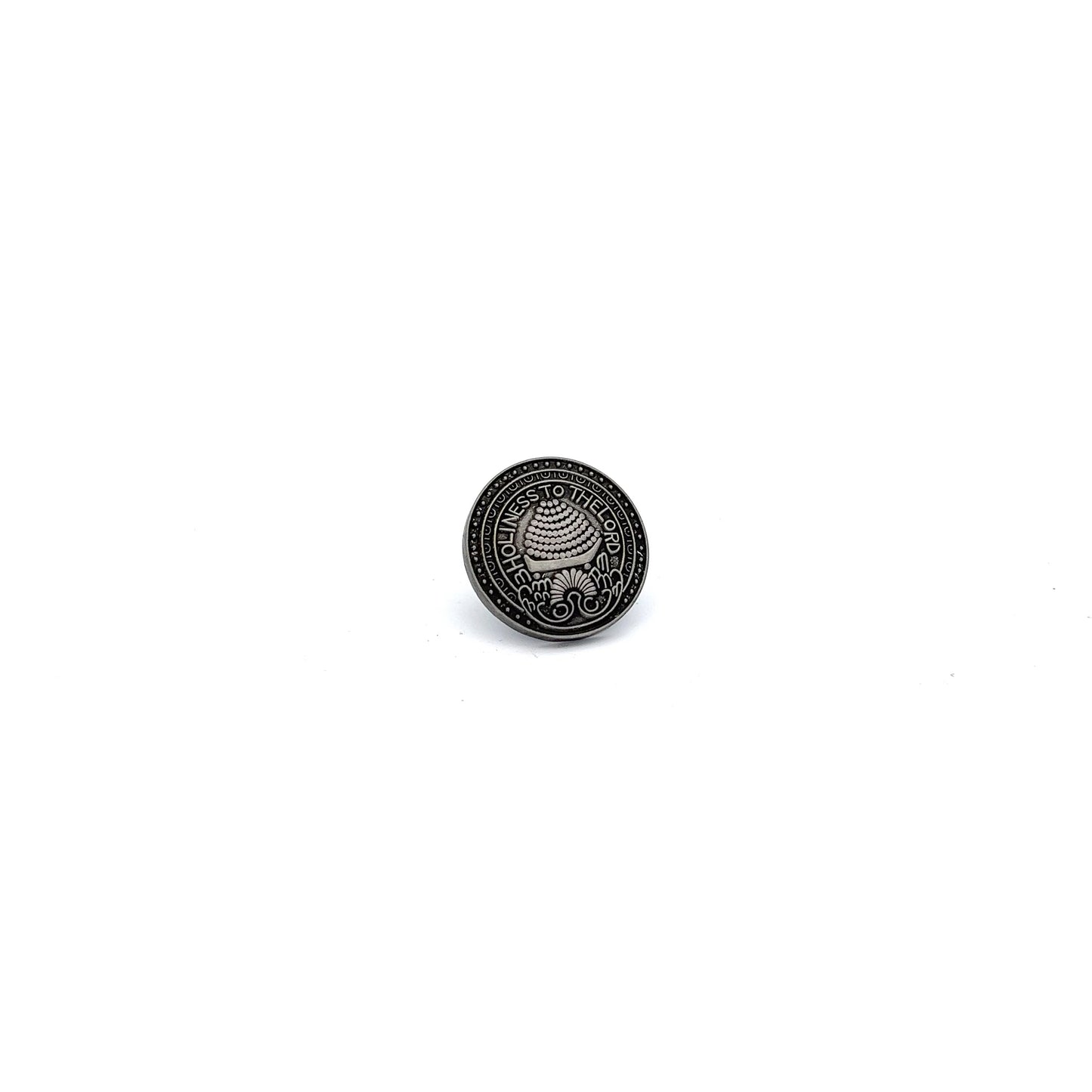 Salt Lake Temple Doorknob Pin | Antique Silver