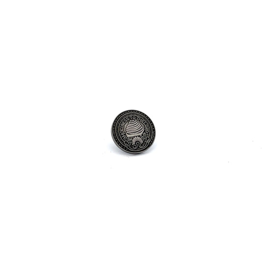 Salt Lake Temple Doorknob Pin | Antique Silver