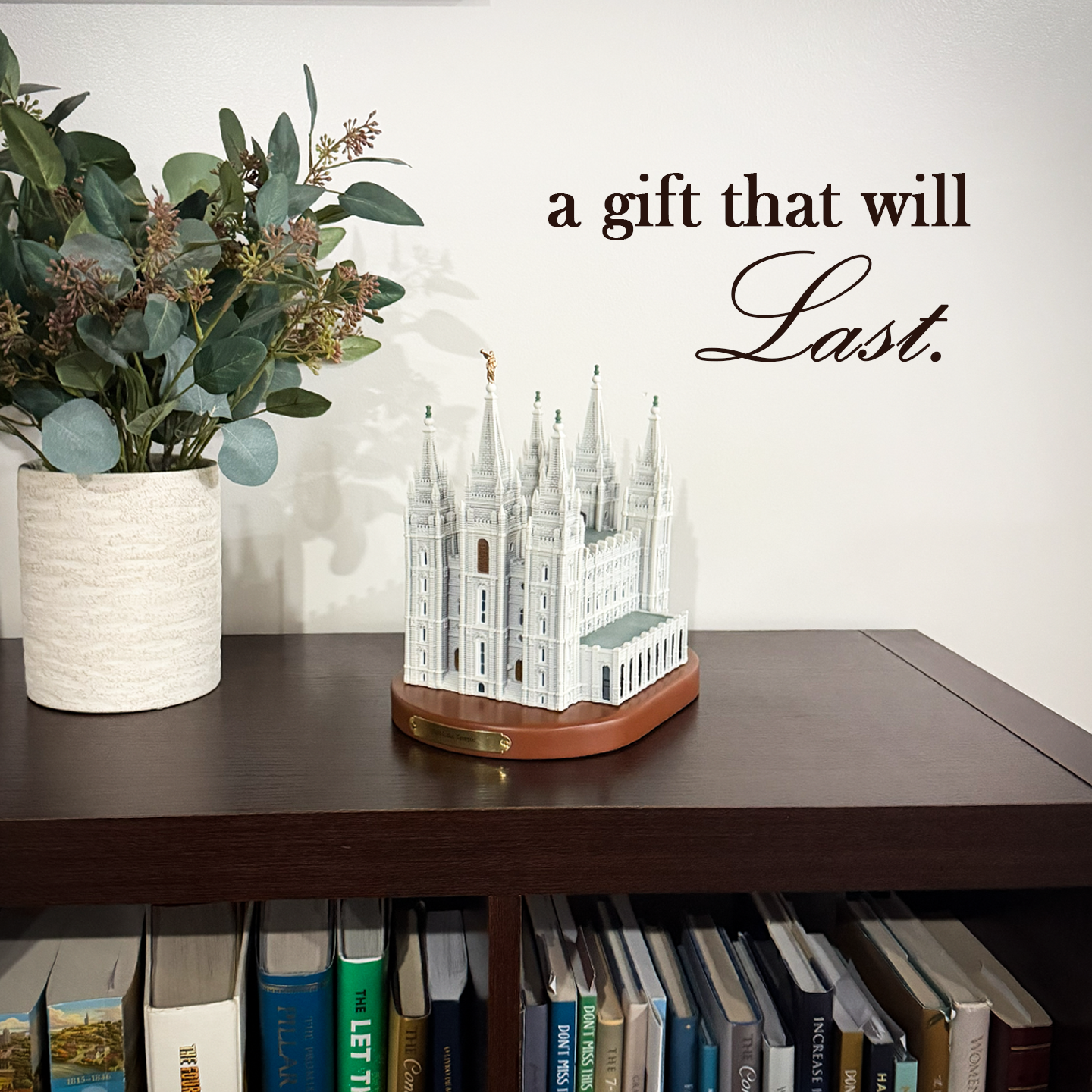 Salt Lake Temple Statue | Wood Base