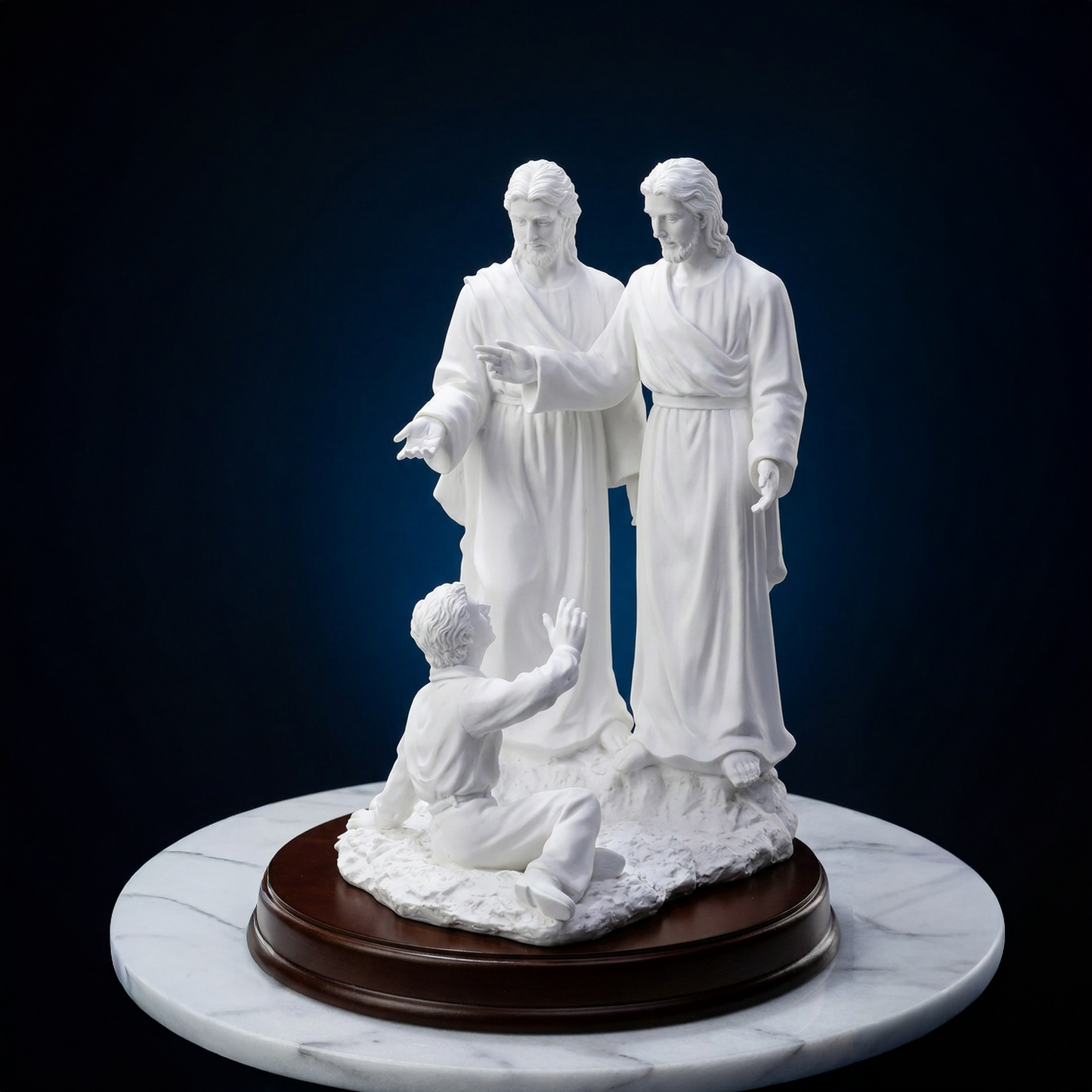 First Vision Statue 11 Inch | White Cultured Marble