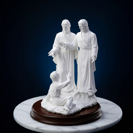 First Vision Statue 11 Inch | White Cultured Marble