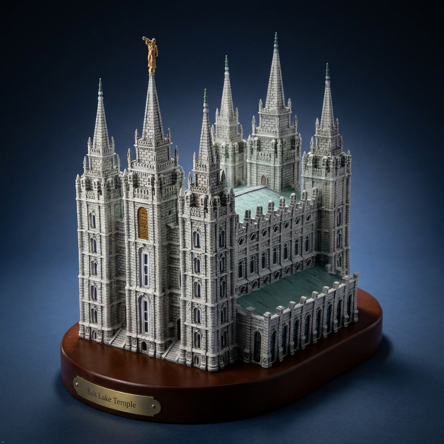 Salt Lake Temple Statue | Wood Base