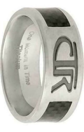 Titan Titanium CTR Ring with Black Carbon Fiber Inlay