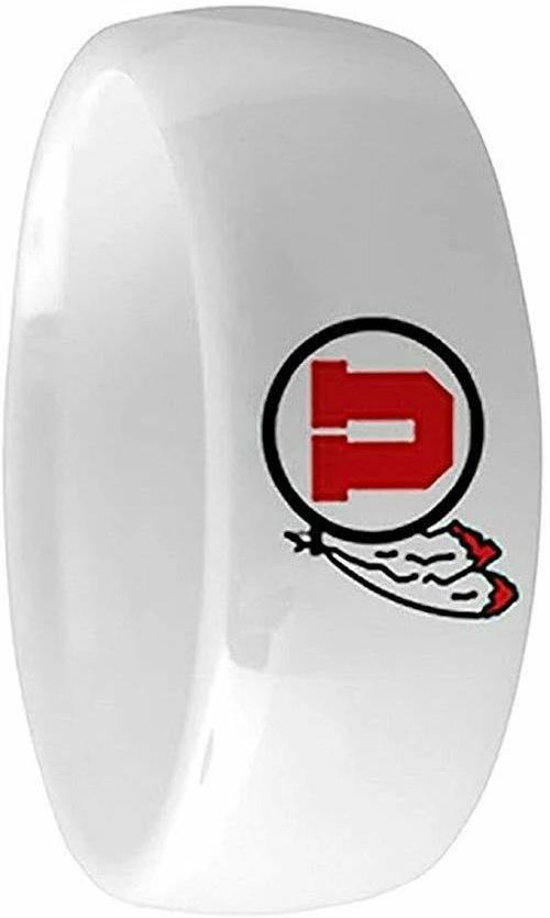 T200 Mormon LDS Unisex CTR Ring University of Utah White Ceramic w/color graphic 7 - 13 One Moment In Time