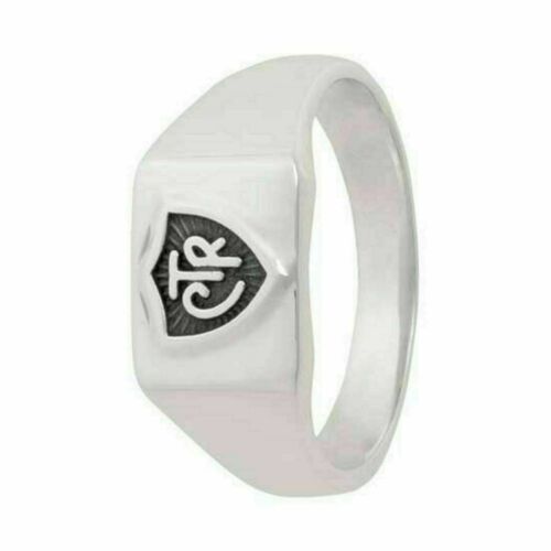 J64 Mormon LDS Unisex CTR Ring Sterling Silver With Block Handmade One Moment in Time