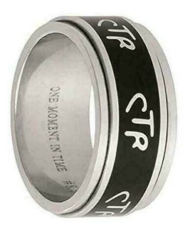 Lds Rings J38 Mormon LDS Unisex CTR Ring Black Stainless Steel Size 6- 15 One Mo ...