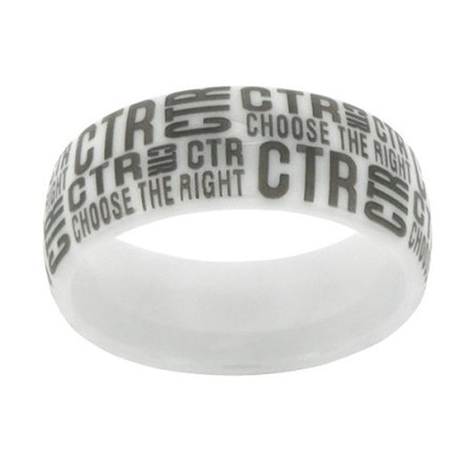 J156 CTR RING Ceramic White Tabloid