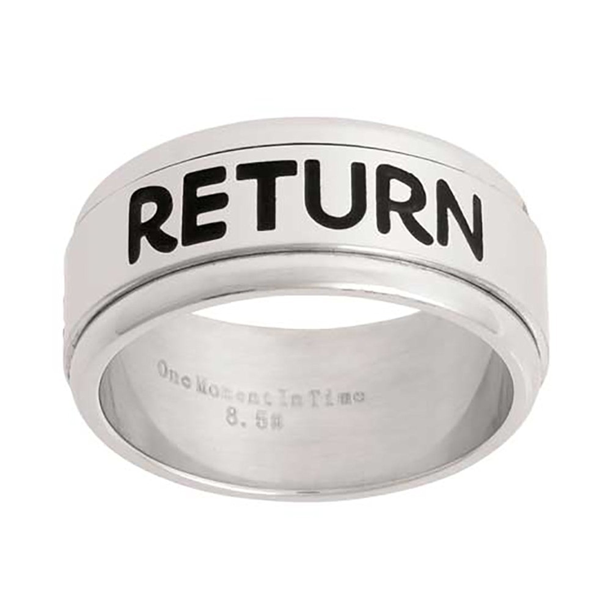 J44W Mormon LDS Unisex CTR Ring Spinner Return Honor Wide Stainless St ...