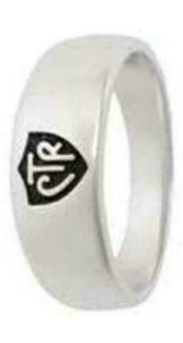 J57 Mormon LDS Unisex CTR Ring Band Plain Alloy Size 5-9 One Moment in Time