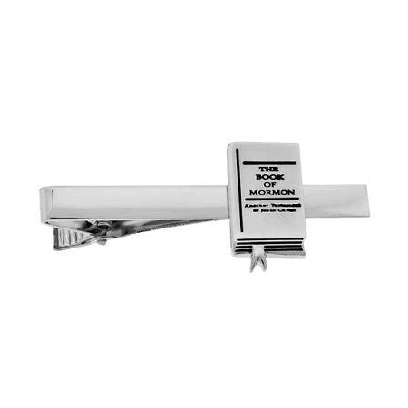 J77S Tie Bar Book of Mormon Silver 