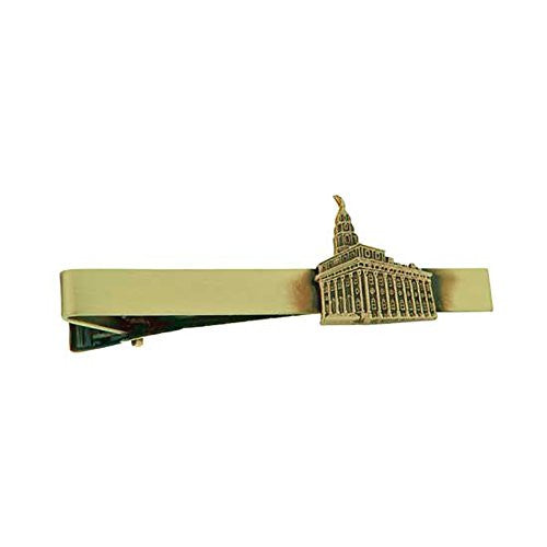 J107TBAG Tie Bar Book Mormon Silver