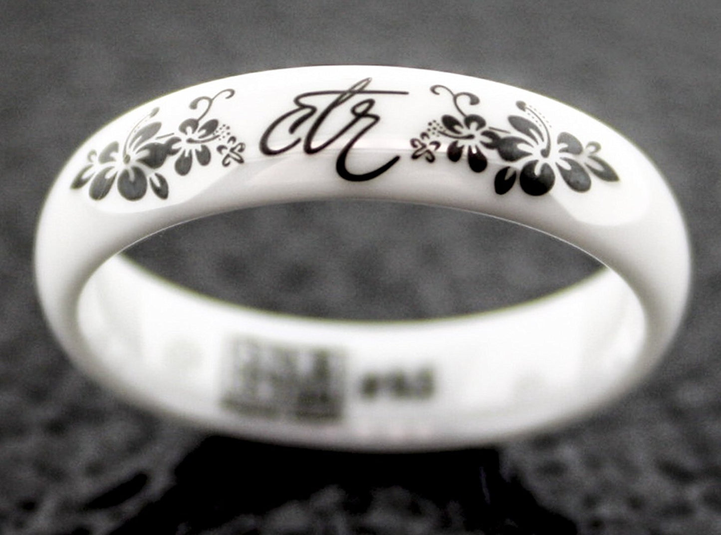 Heavenly Flower White Diamond Ceramic CTR Ring