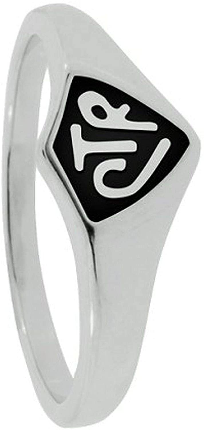 Q001B Size 4 - 9 Black Stainless Steel Alloy CTR Ring Mormon LDS Unisex One Moment In Time