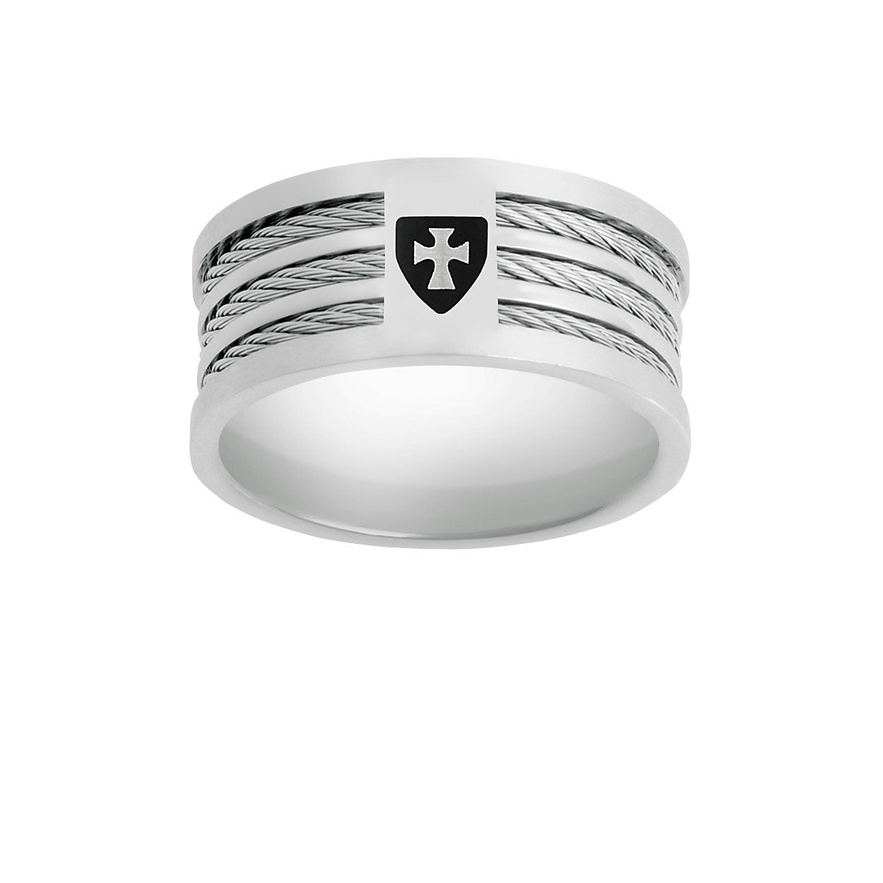 J121c Tres' Triple Cable Cross Stainless Steel Handmade