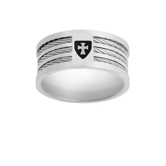 J121c Tres' Triple Cable Cross Stainless Steel Handmade