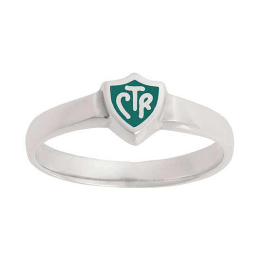 J58G CTR Ring Sterling Silver Retro Green Handmade One Moment In Time