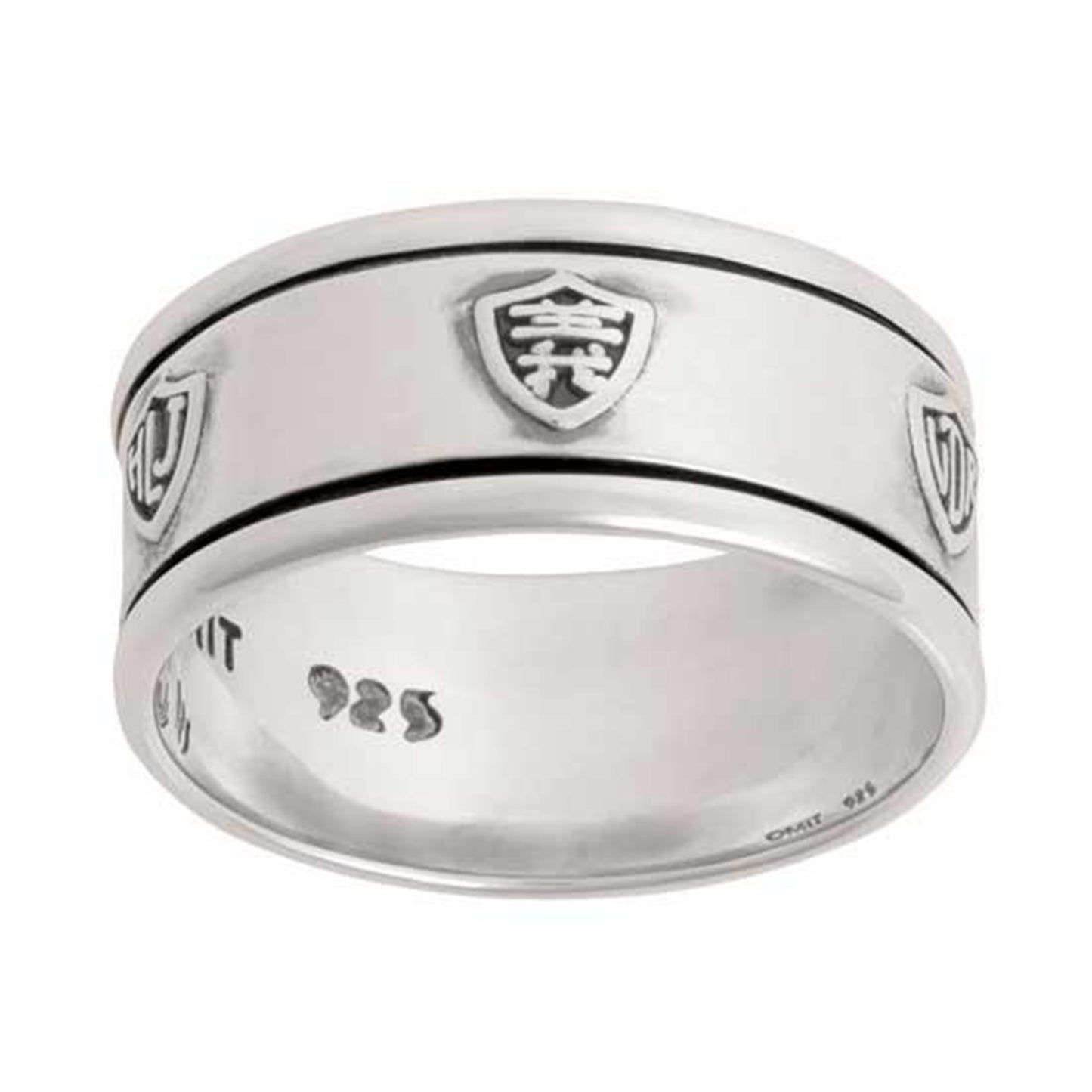 J61 CTR Ring Sterling Silver Language Universal Spinner One Moment in Time