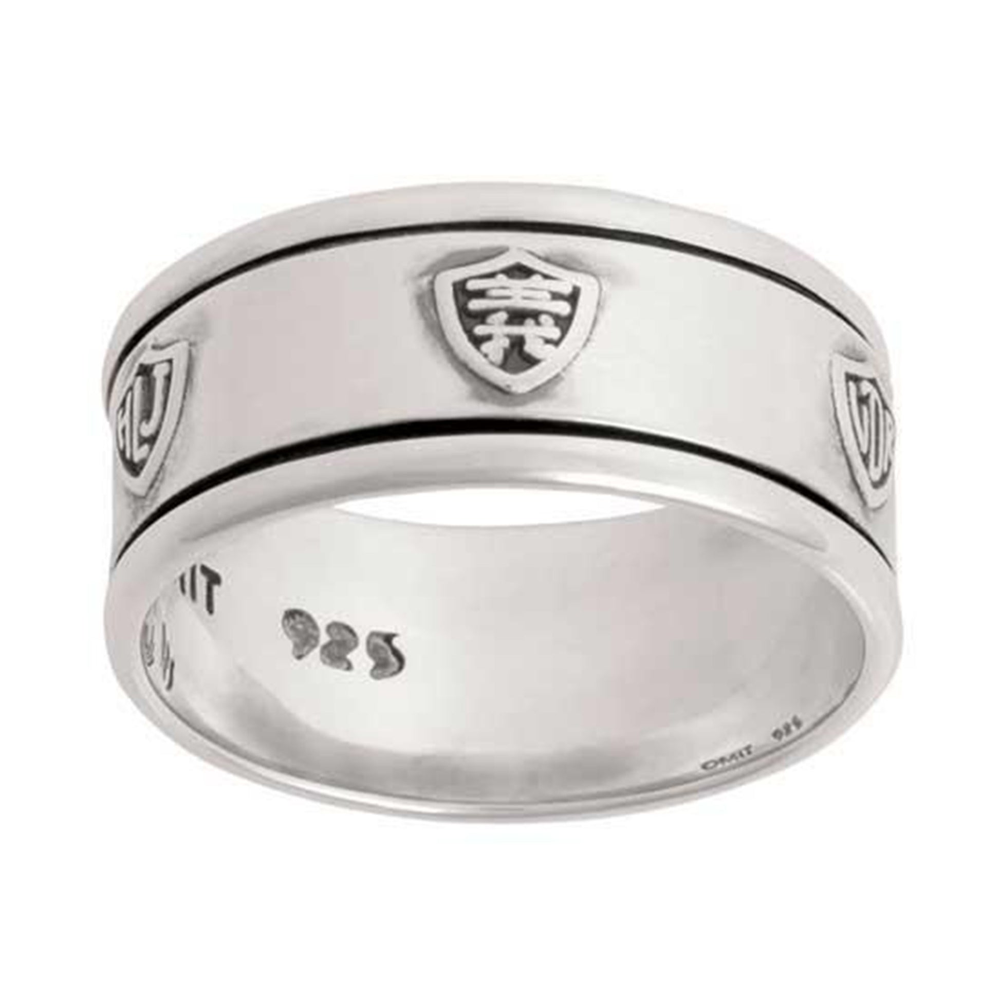 J61 CTR Ring Sterling Silver Language Universal Spinner One Moment in Time