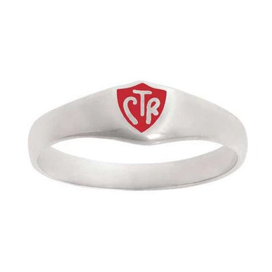 J56R CTR Ring Sterling Silver Classic Red Stainless Steel One Moment in Time
